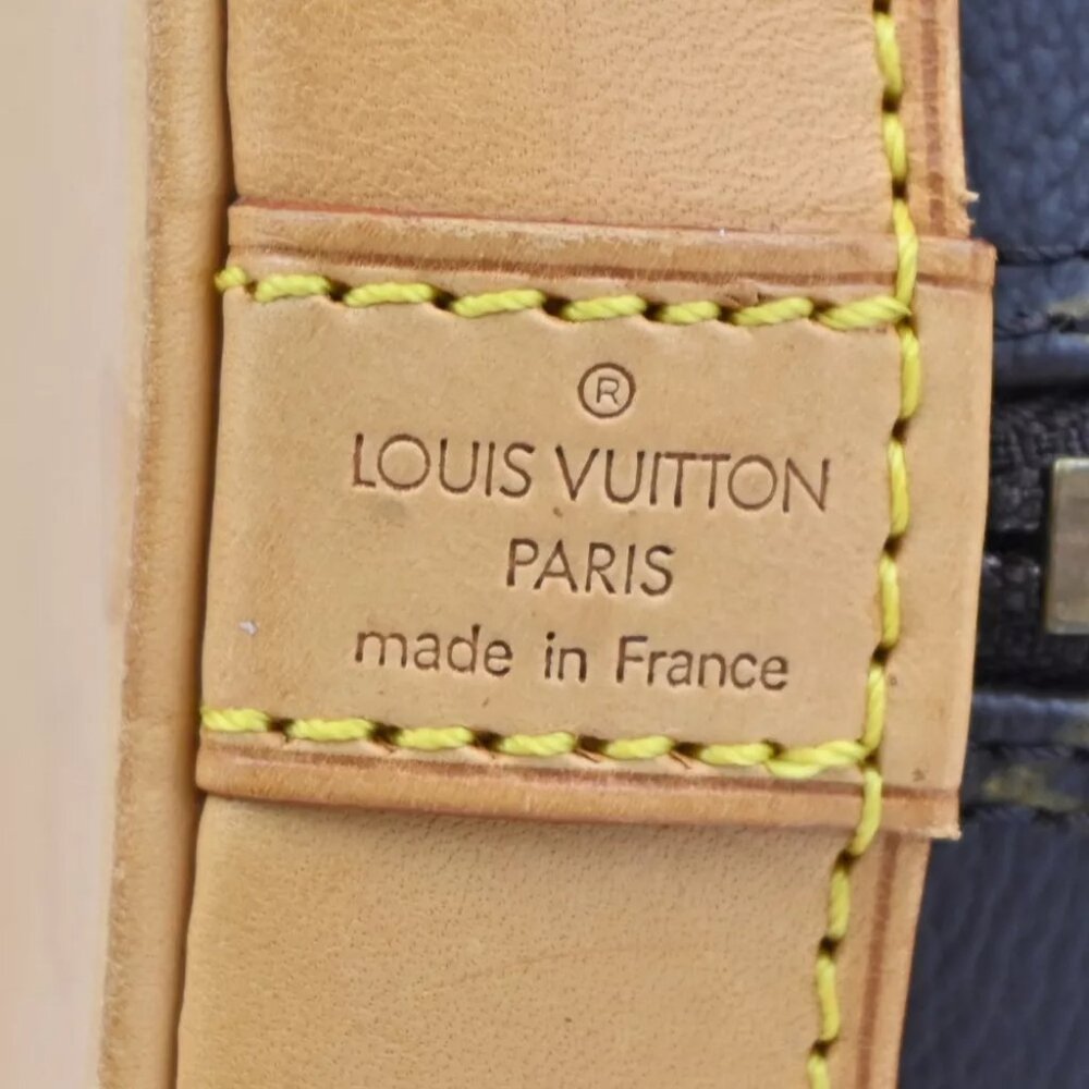 LOUIS VUITTON LV Logo Alma Hand Bag Monogram Leather Brown France M51130 79EA910 - Picture 11 of 15